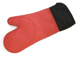 Silicone/Fabric Oven Glove - Red